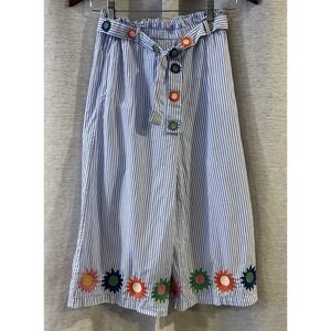 Mini Boden sunflower wide leg geo pants Size 9Y